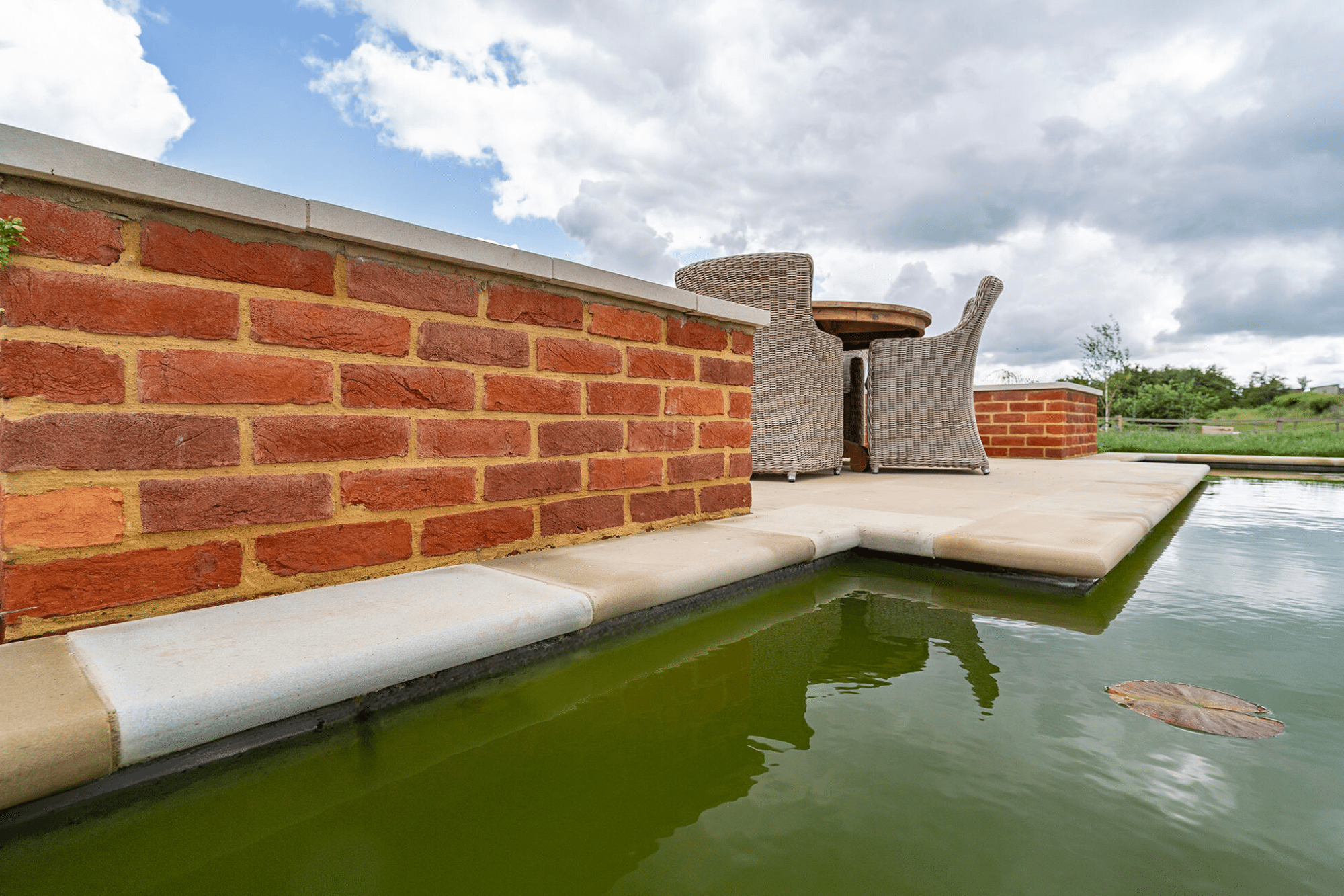 Raised Flower Bed with Milton Sandstone Coping